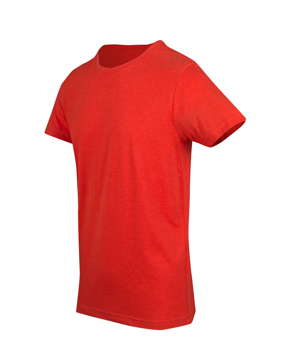 Men's / Unisex Marl Crew Neck T-shirt - Coral Red Marl - Side