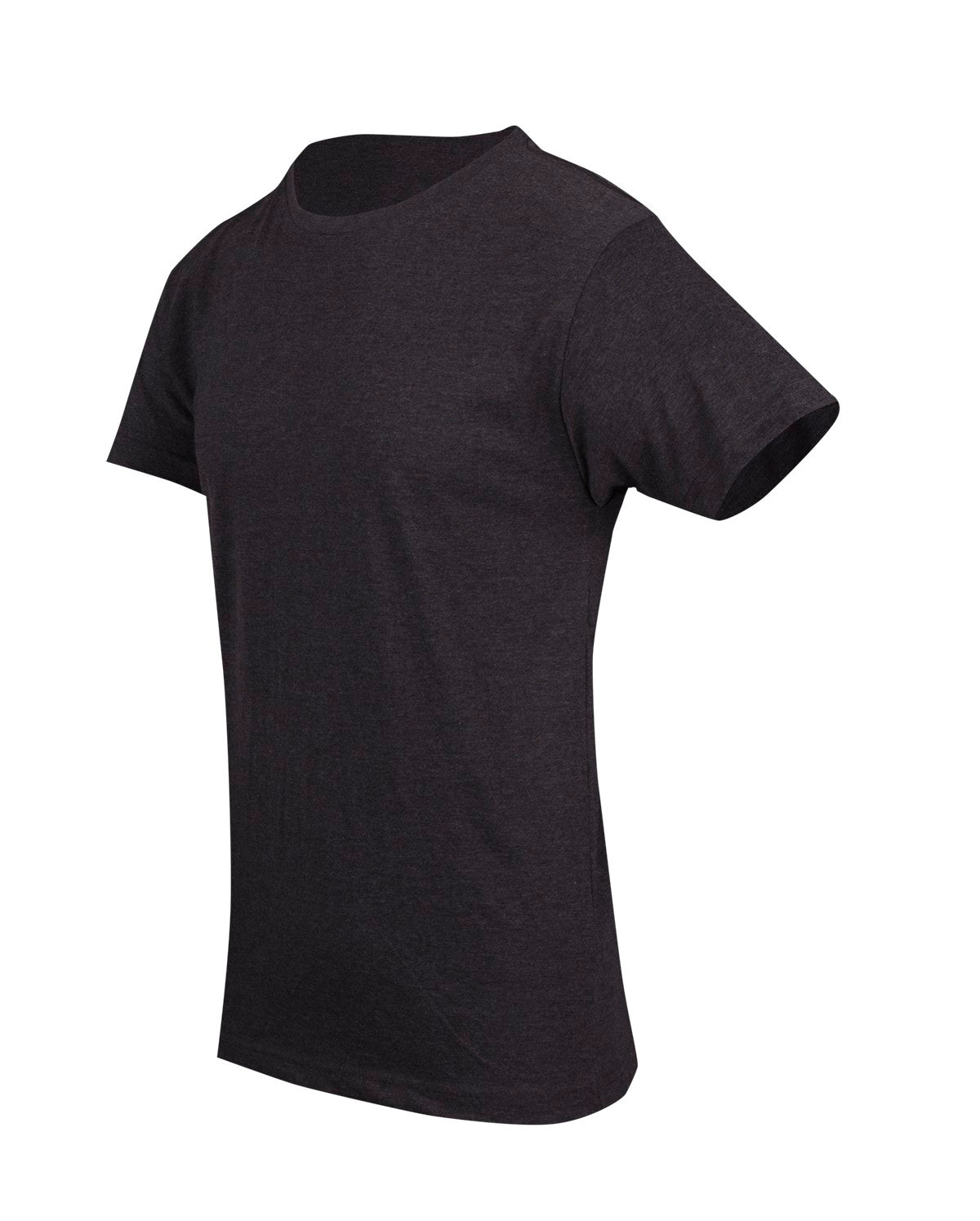 Men's / Unisex Marl Crew Neck T-shirt - Dark Marl - Side