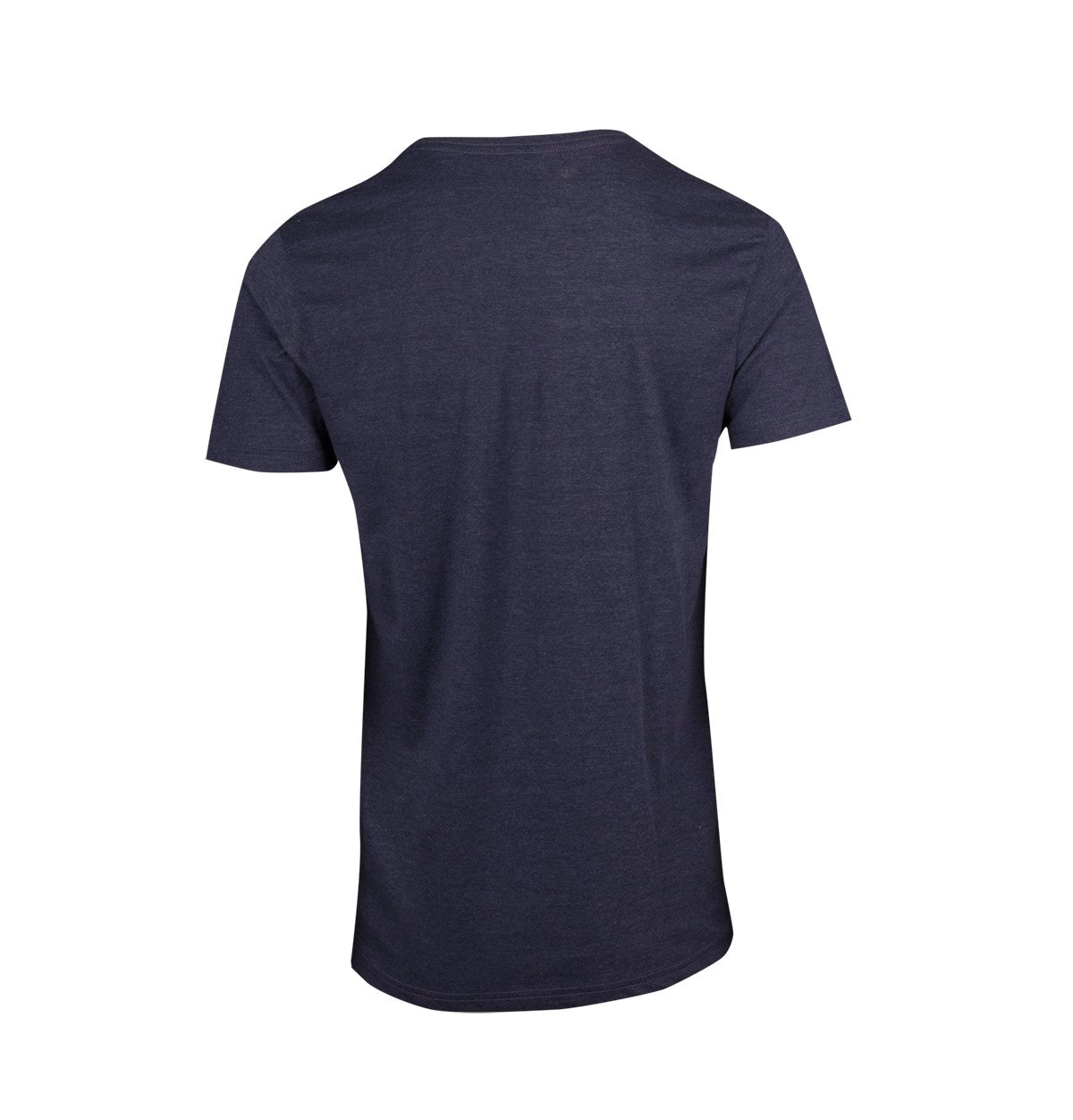 Men's / Unisex Marl Crew Neck T-shirt - Navy Marl - Back
