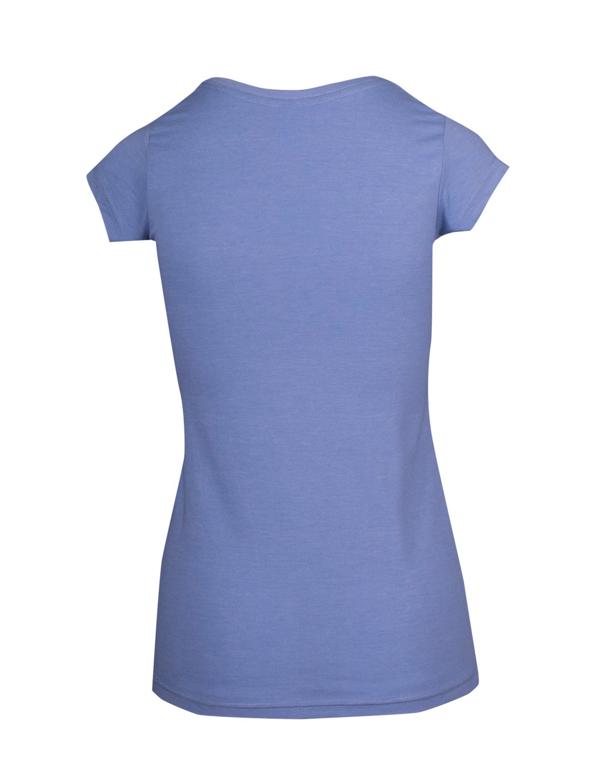Womens Marl Scoop Neck T-shirt - Sky Marl - Back