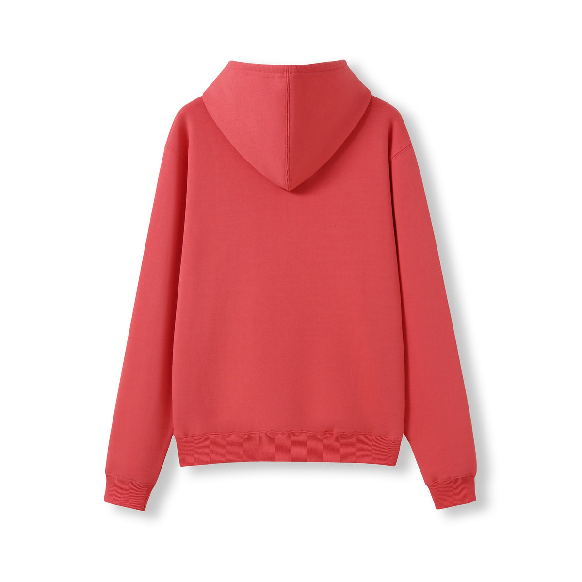 Womens/Juniors Kangaroo Pocket Hoodies - Coral Red - Back