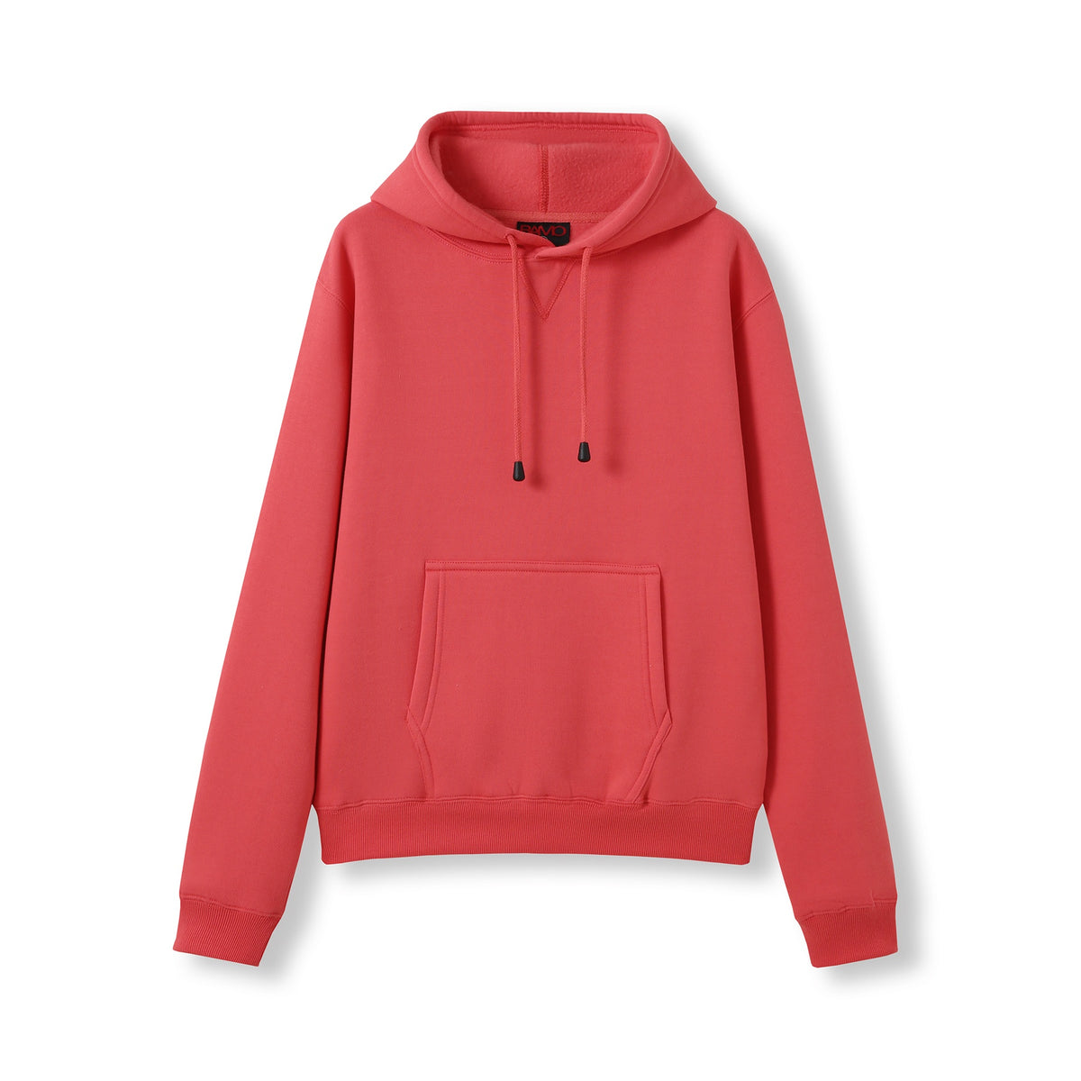 Womens/Juniors Kangaroo Pocket Hoodies - Coral Red - Front
