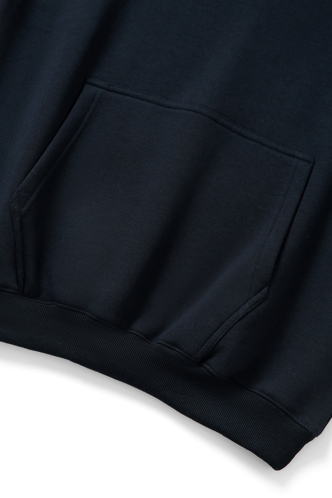 Womens/Juniors Kangaroo Pocket Hoodies - Navy Blue - View