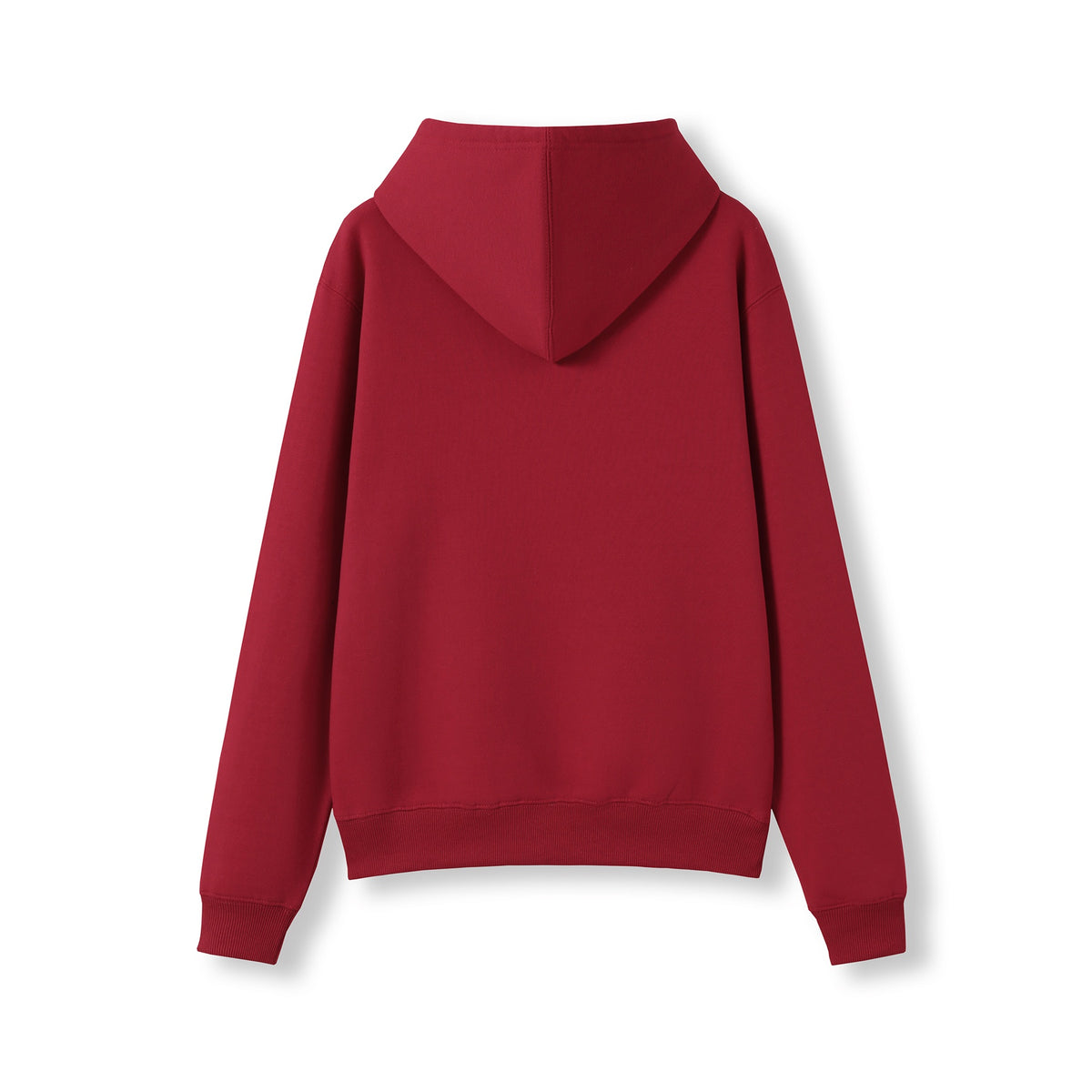 Womens/Juniors Kangaroo Pocket Hoodies - Red - Back