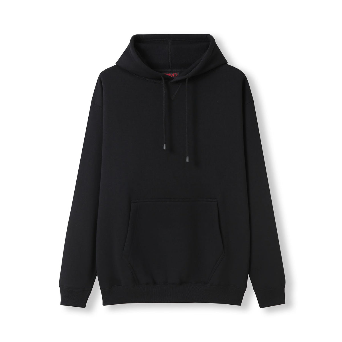 Mens Kangaroo Pocket Hoodies - Black - Front