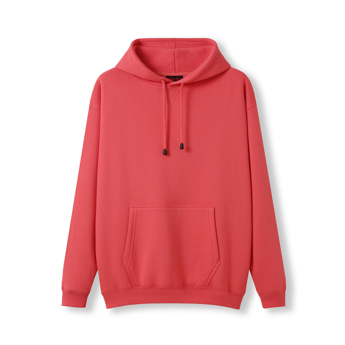 Mens Kangaroo Pocket Hoodies - Coral Red - Front