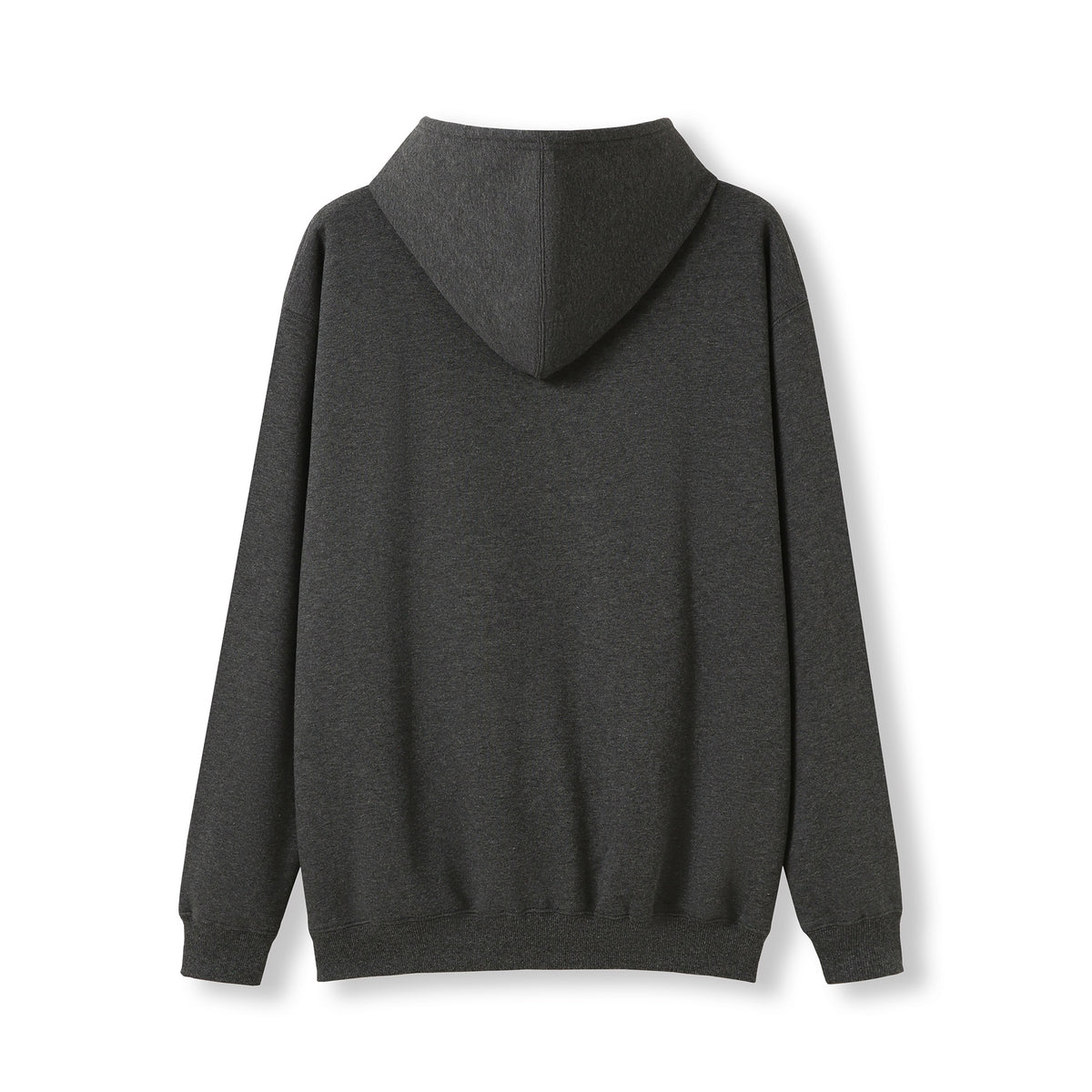 Mens Kangaroo Pocket Hoodies - Dark Marl - Back