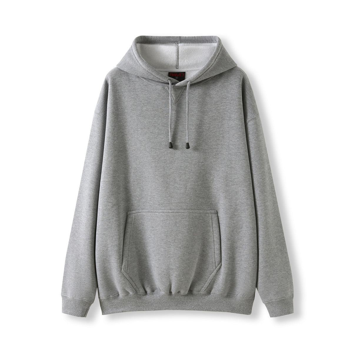 Mens Kangaroo Pocket Hoodies - Grey Marl - Front