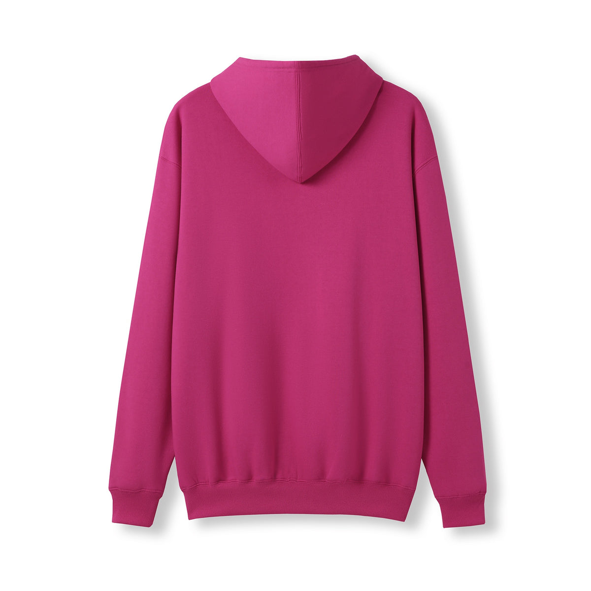 Mens Kangaroo Pocket Hoodies - Hot Pink - Back