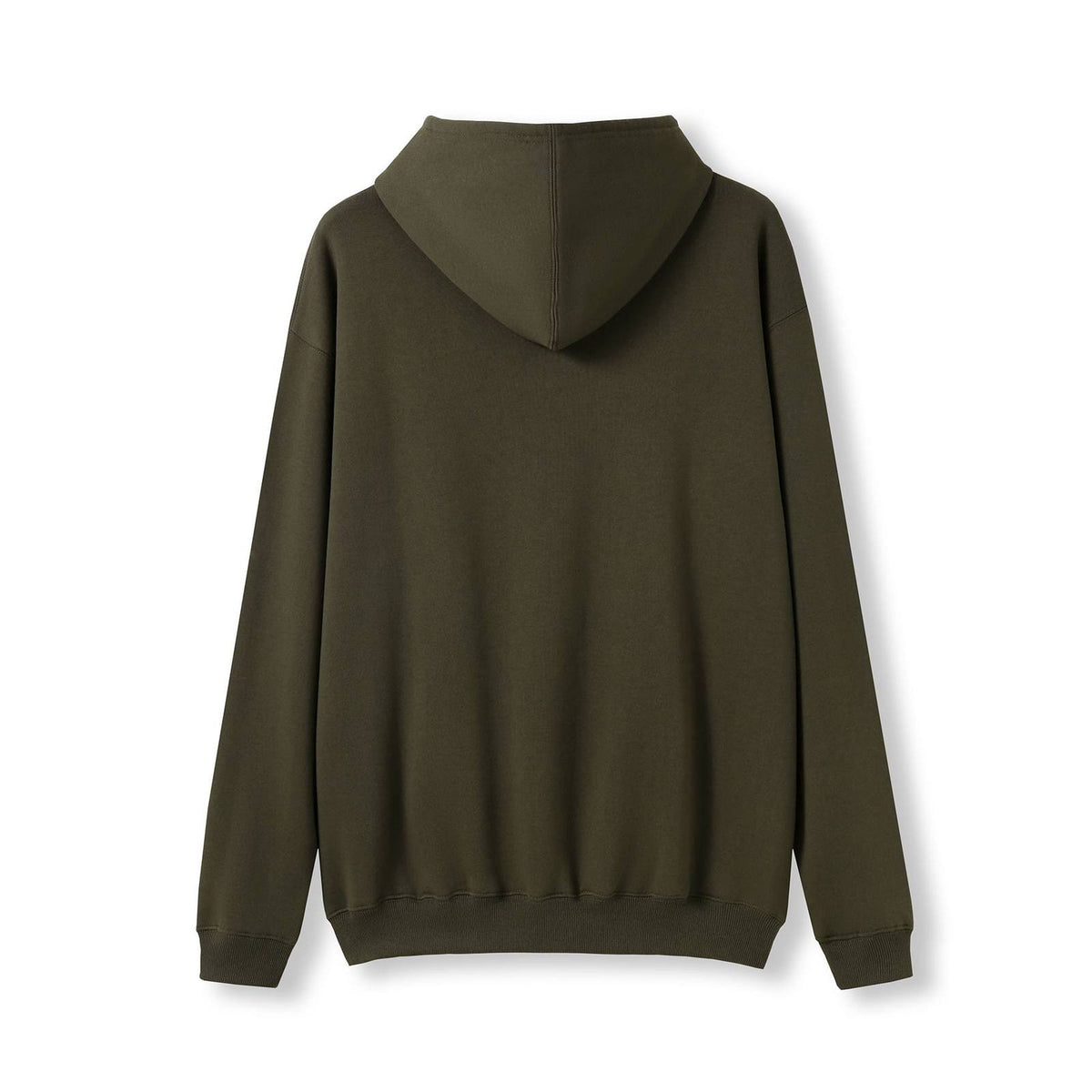 Mens Kangaroo Pocket Hoodies - Khaki - Back