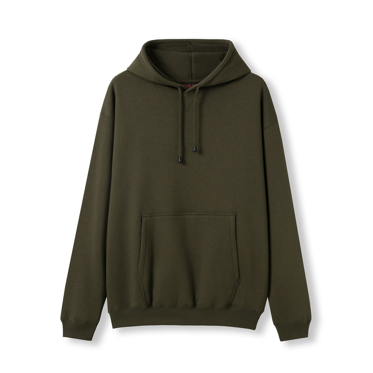 Mens Kangaroo Pocket Hoodies - Khaki - Front