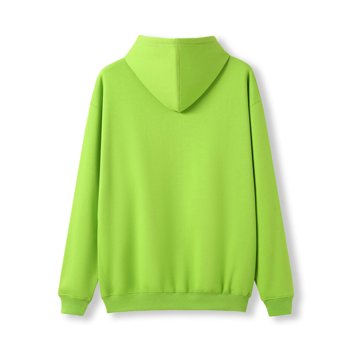 Mens Kangaroo Pocket Hoodies - Lime - Back