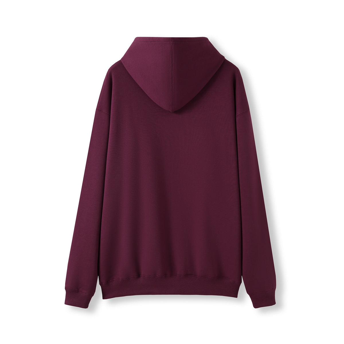 Mens Kangaroo Pocket Hoodies - Maroon - Back