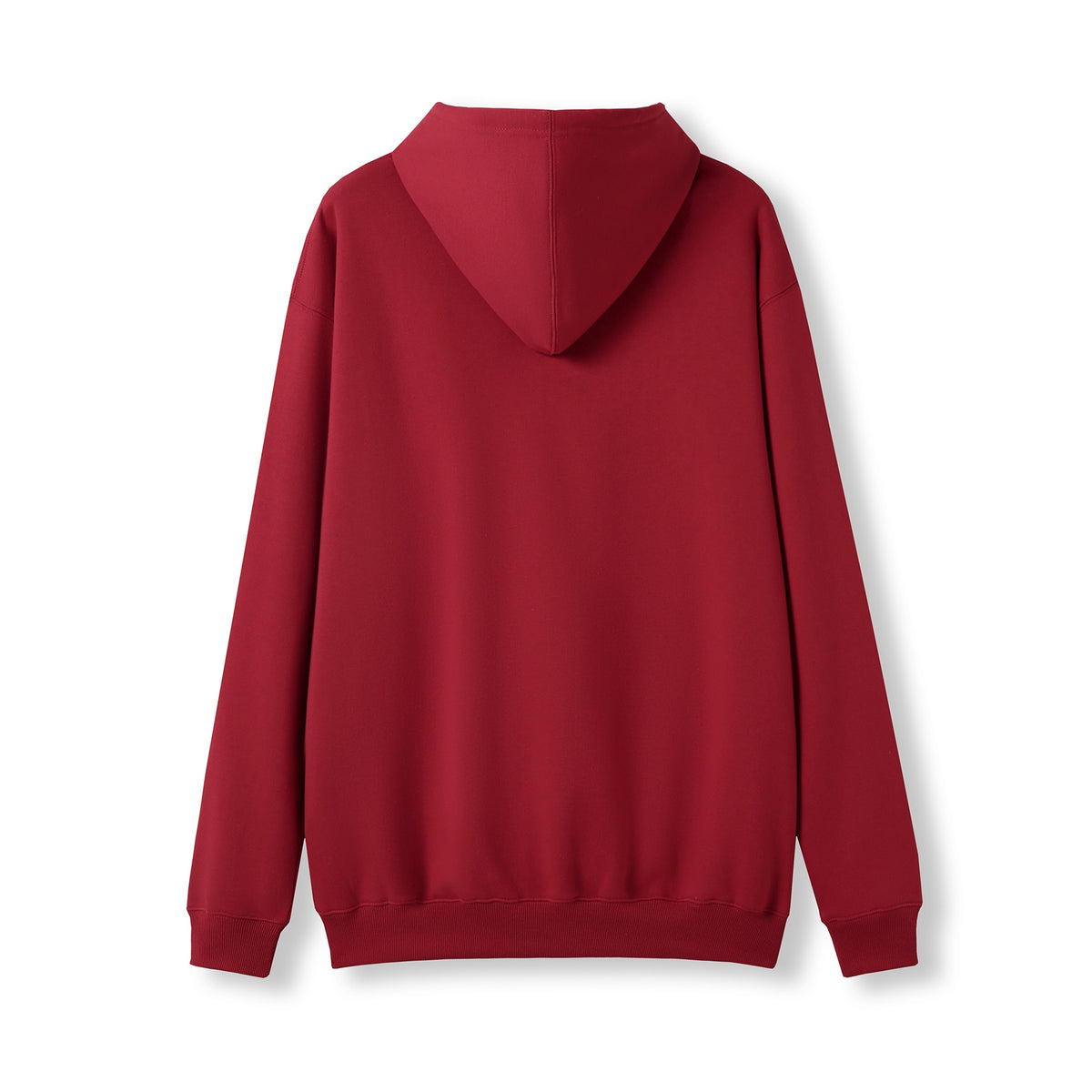 Mens Kangaroo Pocket Hoodies - Red - Back