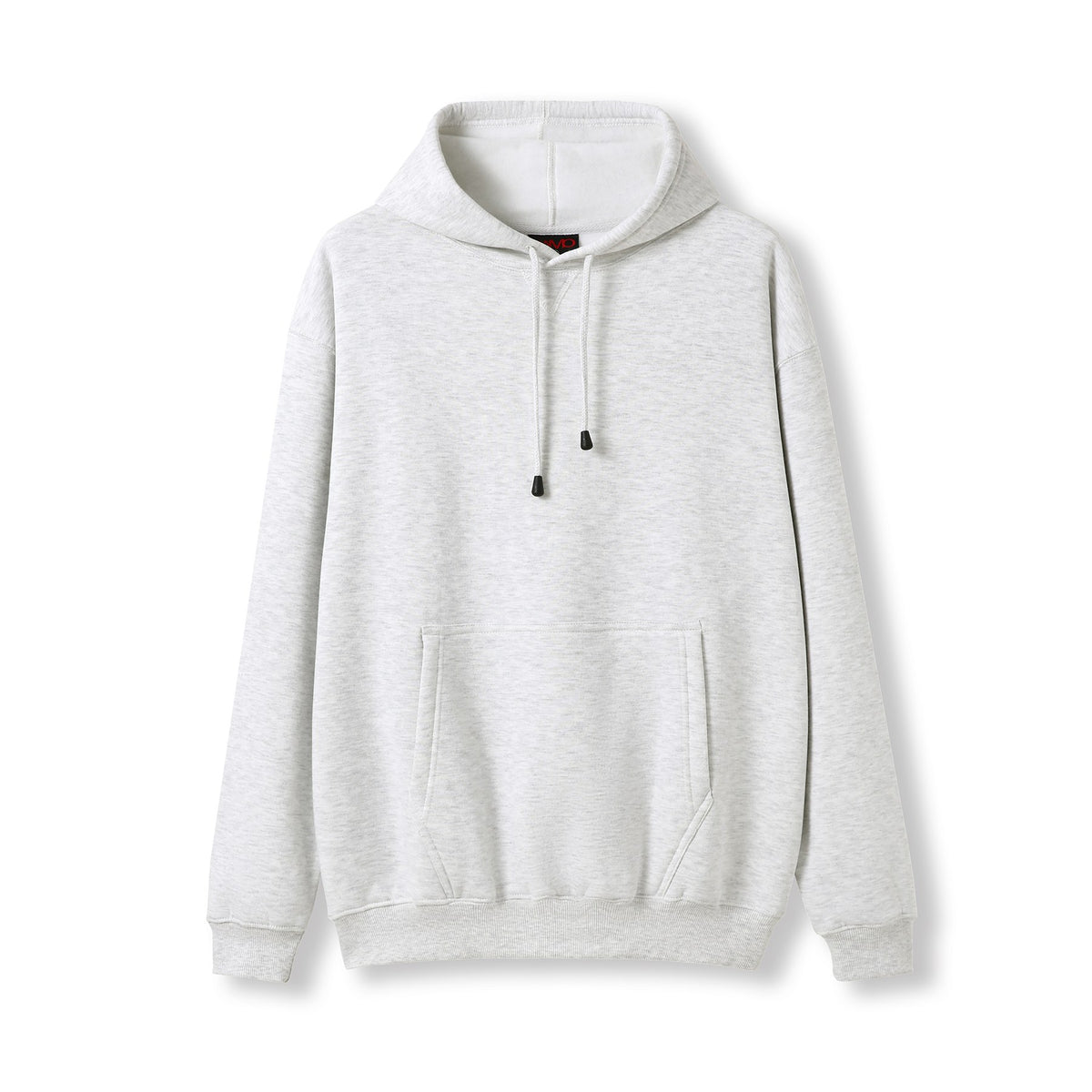 Mens Kangaroo Pocket Hoodies - Snow Marl - Front