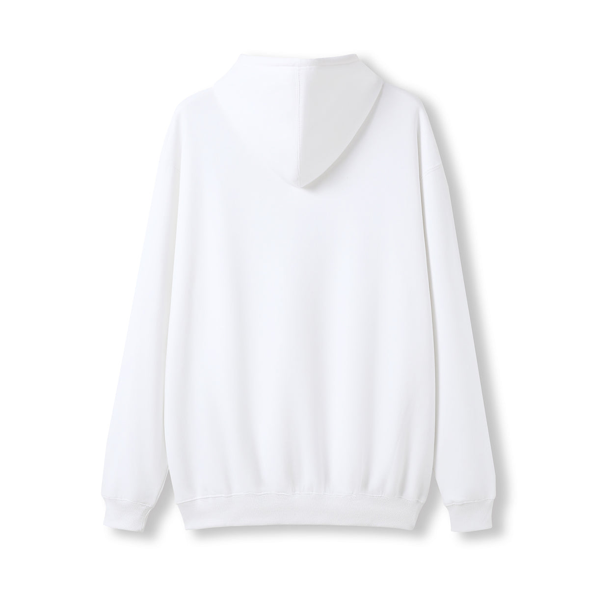 Mens Kangaroo Pocket Hoodies - White - Back