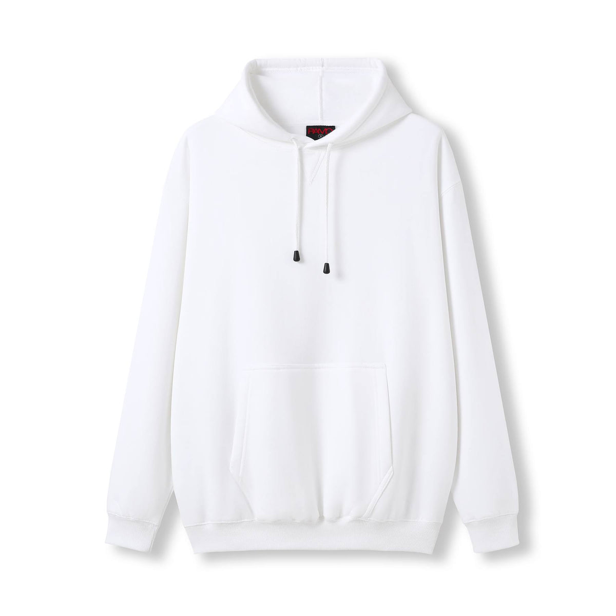 Mens Kangaroo Pocket Hoodies - White - Front