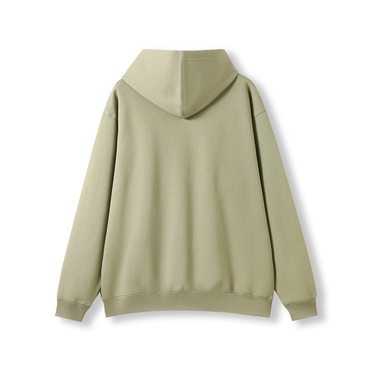 Mens Kangaroo Pocket Hoodies Max (Print Area) - Lemon Grass Green - Back