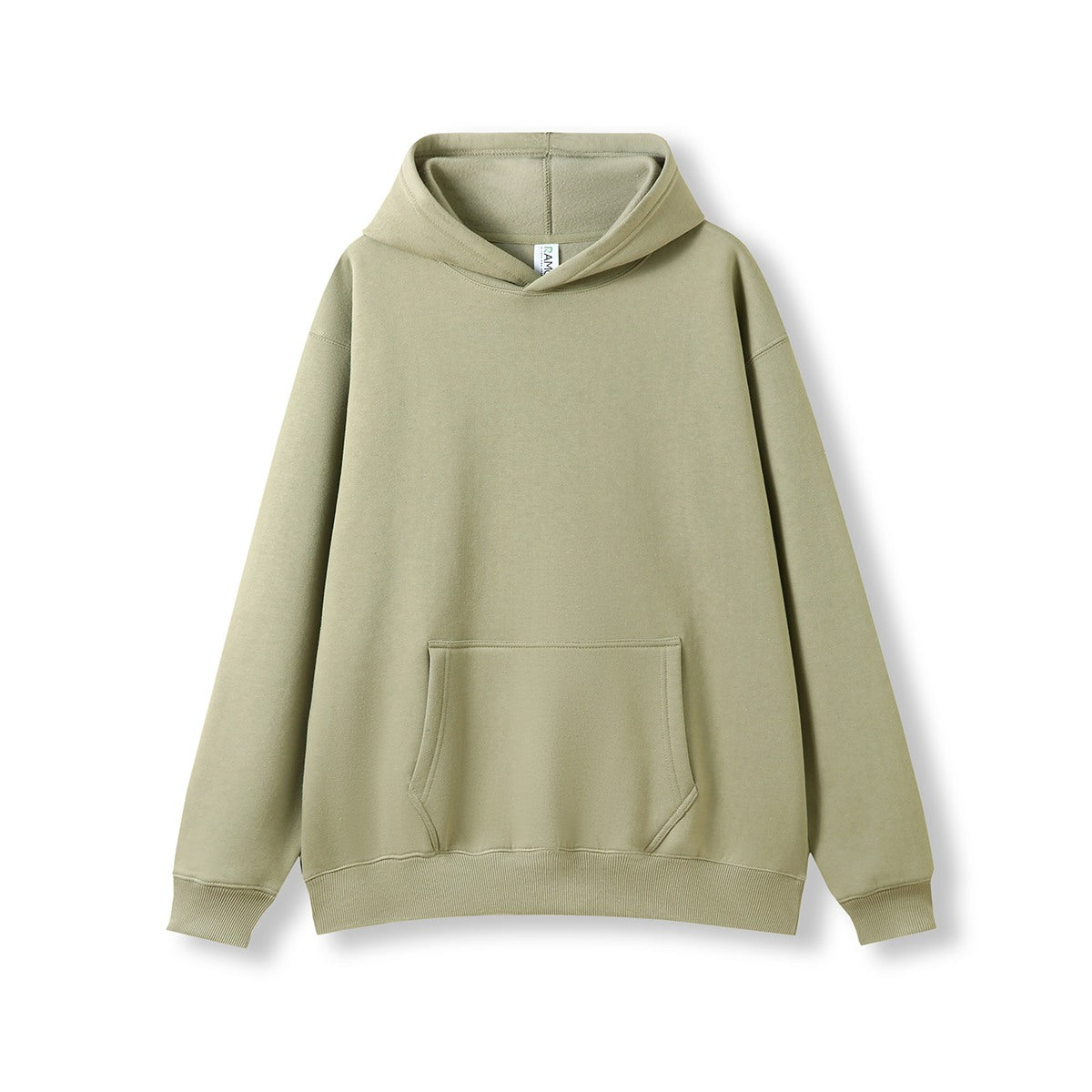 Mens Kangaroo Pocket Hoodies Max (Print Area) - Lemon Grass Green