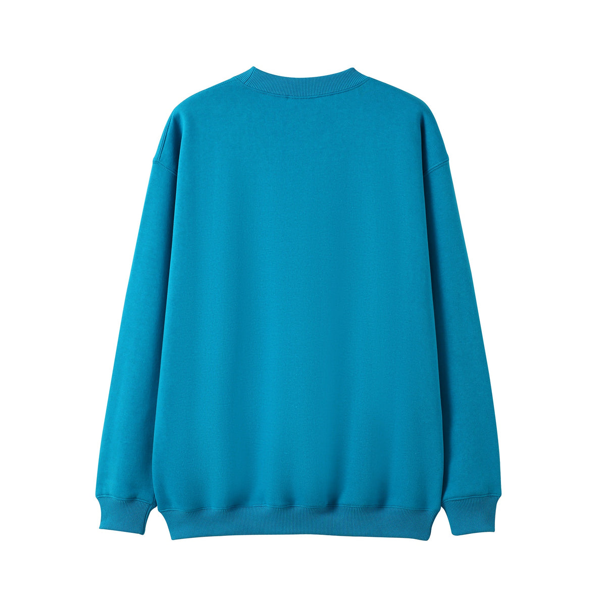 Adult Poly cotton fleece sloppy joe - Azure - Back