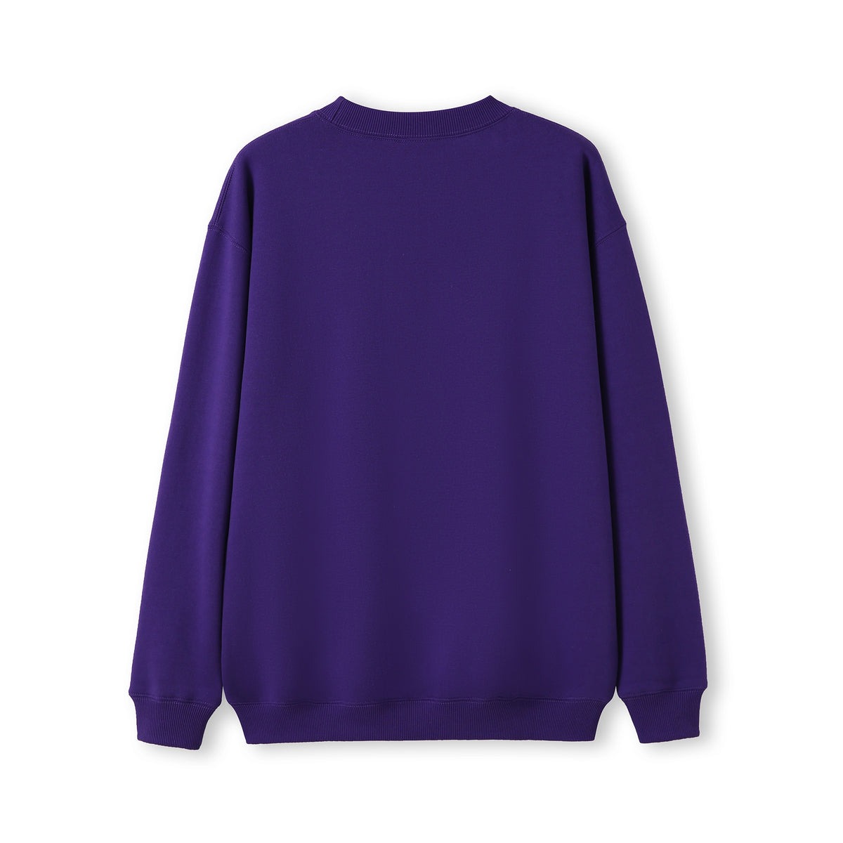 Adult Poly cotton fleece sloppy joe - Grape - Back