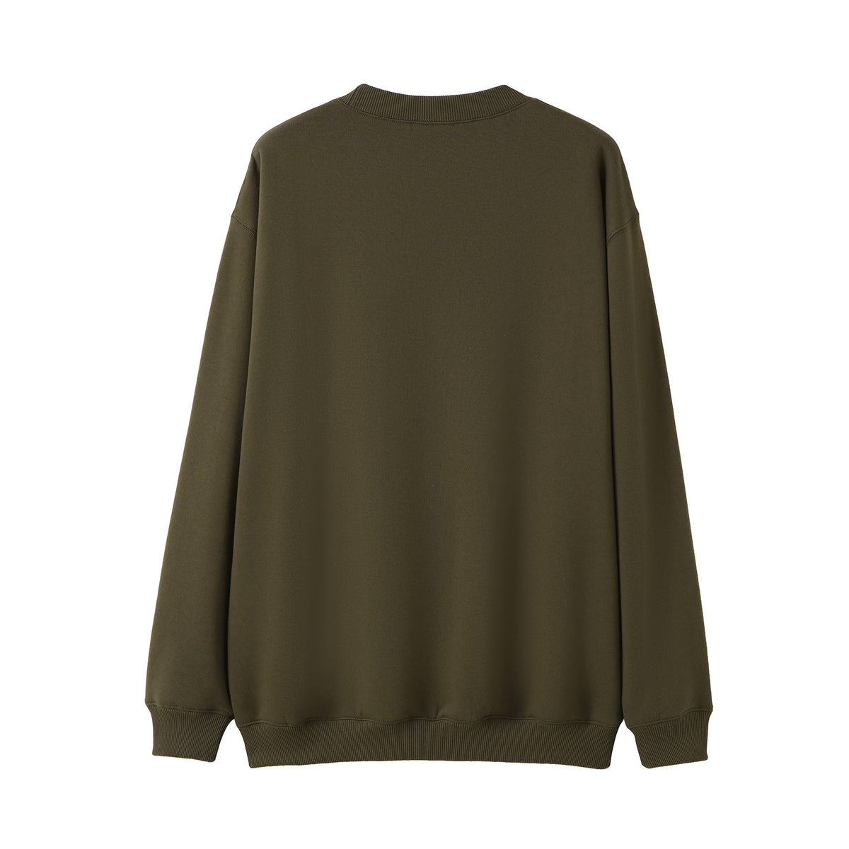 Adult Poly cotton fleece sloppy joe - Khaki - Back