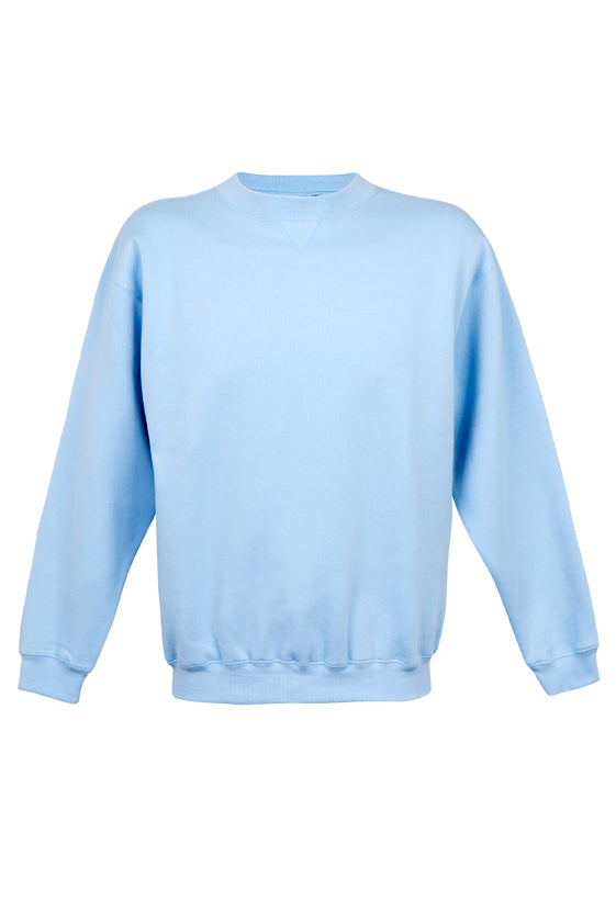 Adult Poly cotton fleece sloppy joe - Sky Blue - View