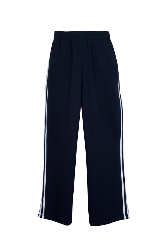 Mens Striped Track Pants - Navy/White - Front