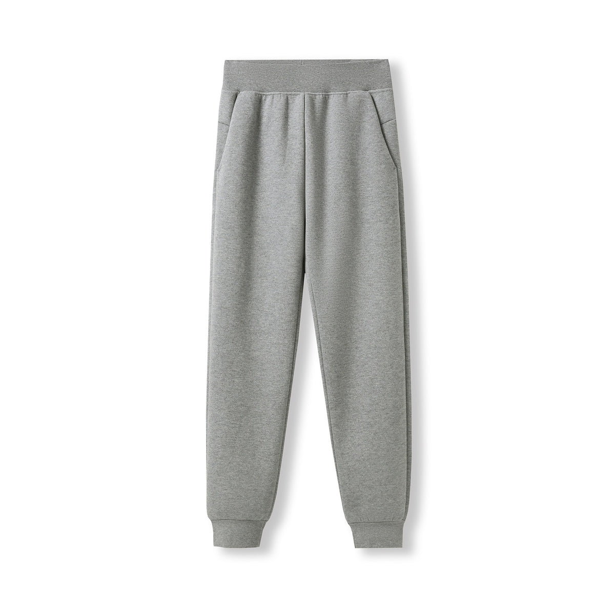 Womens' 3 Layer Cotton Sandwich Pants - Grey Marl - Front