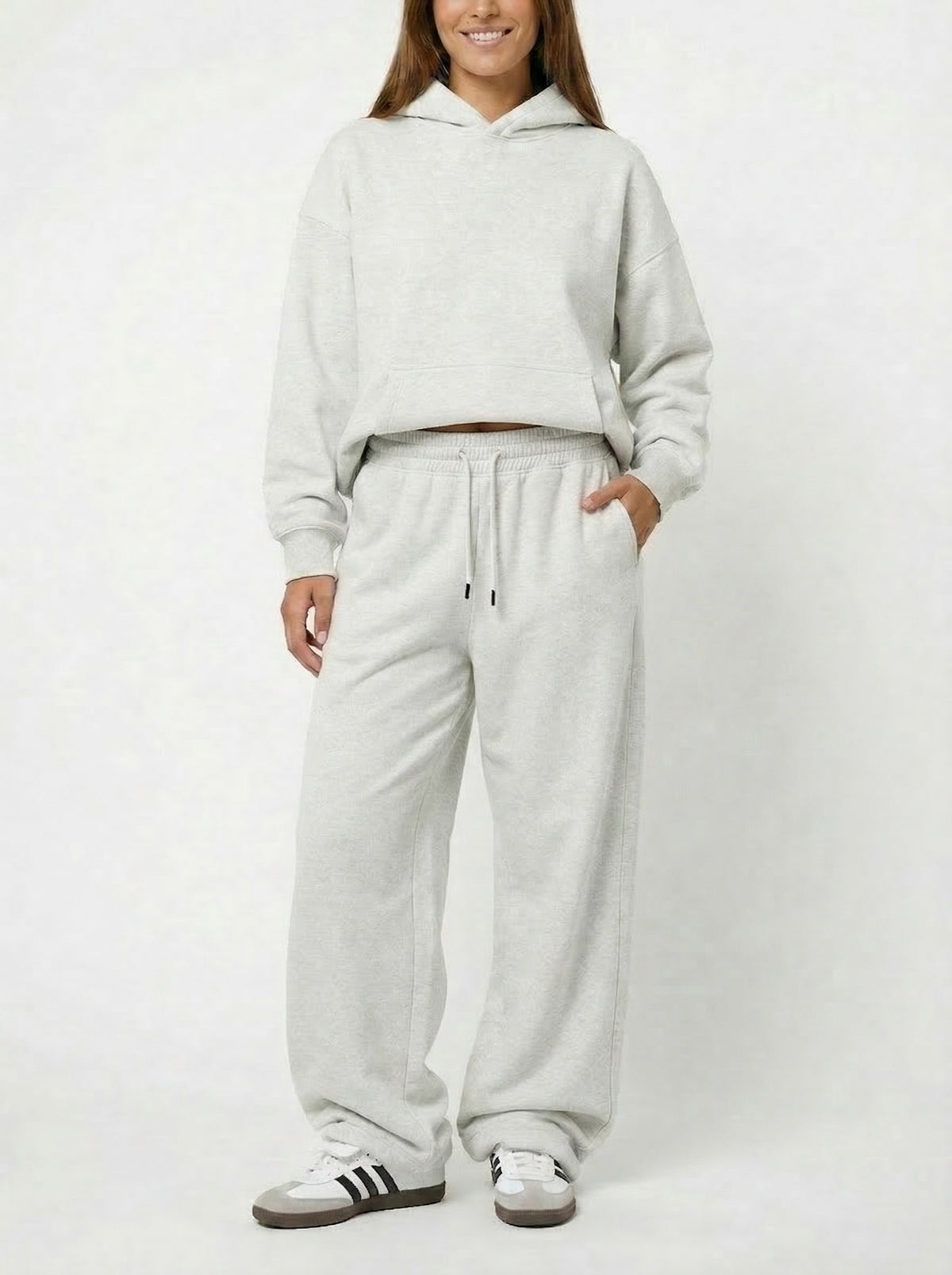Unisex Wide leg fleece pants - view