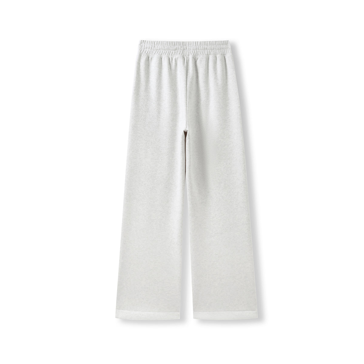 Unisex Wide leg fleece pants - Snow Marl - Back