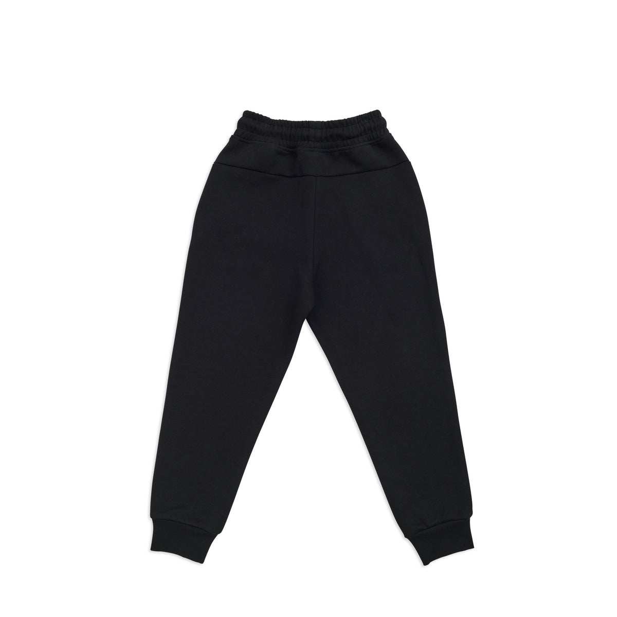 Kids's three layer Cotton Sandwich Pants - Black - Back