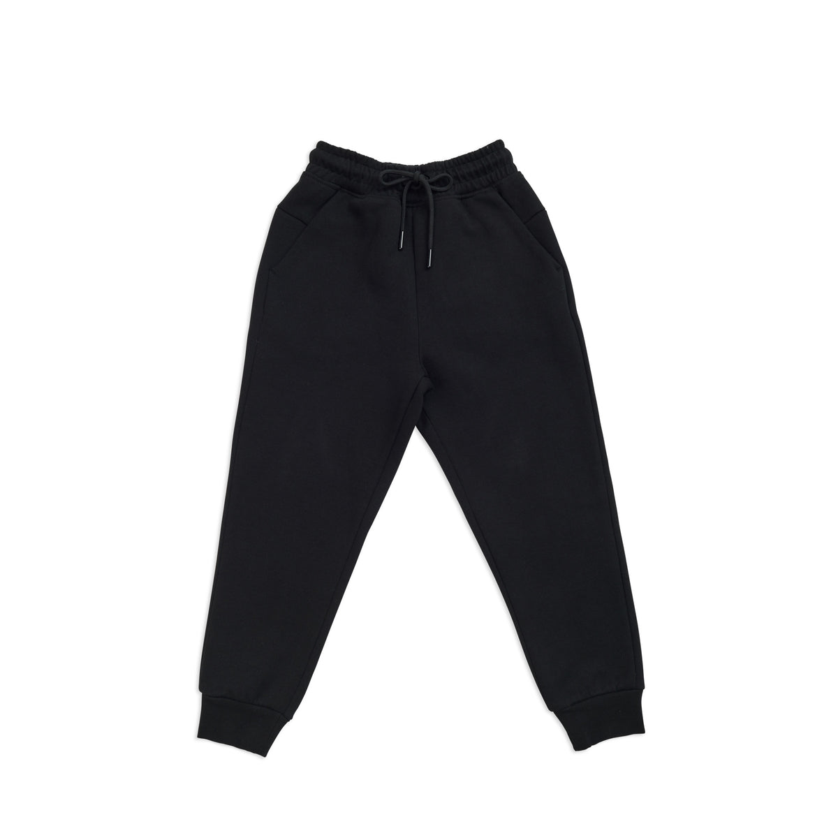 Kids's three layer Cotton Sandwich Pants - Black - Front