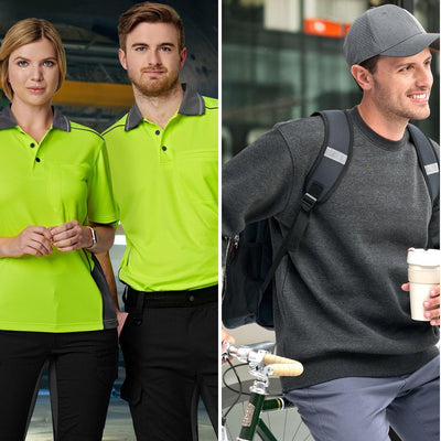 Hi-Vis Polo + Crew Sweat Mix