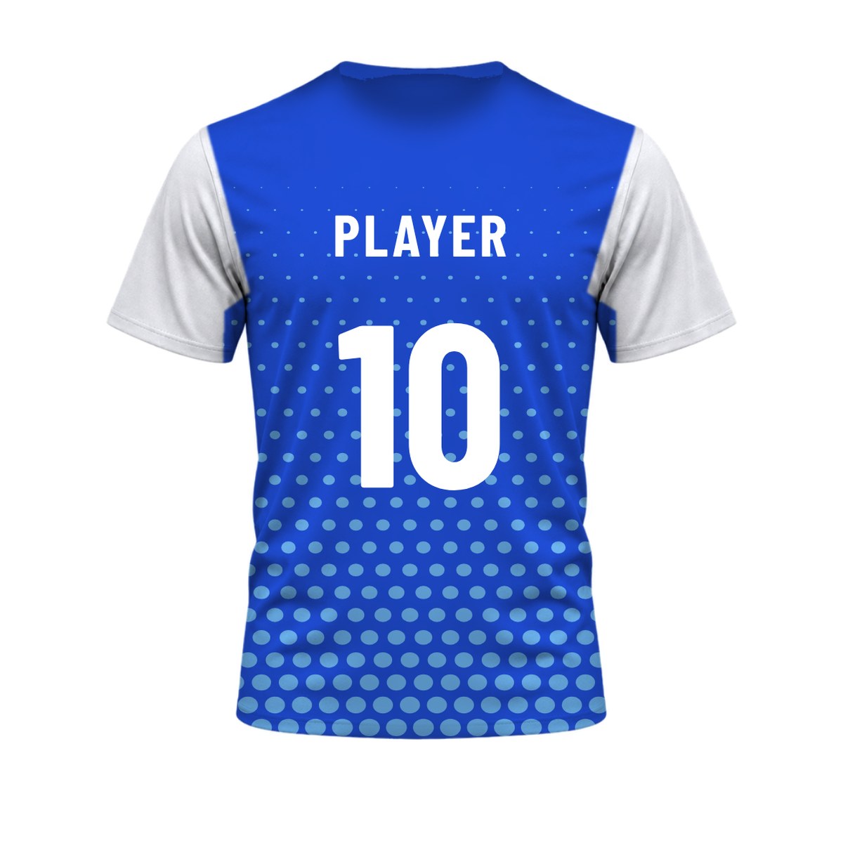 Halftone Rise Soccer Jersey: sublimated soccer design, back view