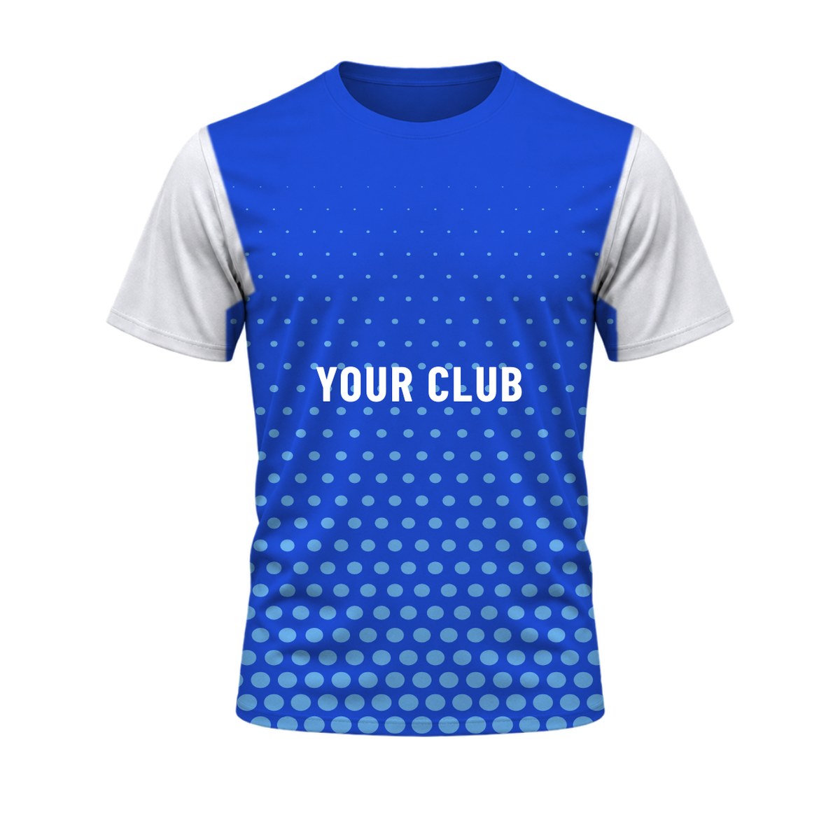Halftone Rise Soccer Jersey: sublimated soccer design, front view