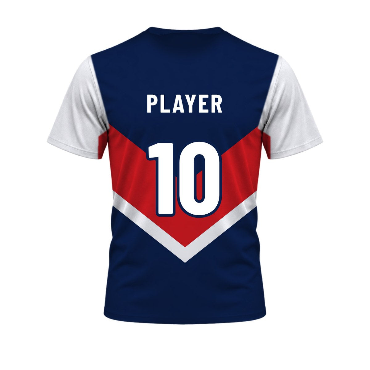 League V Rugby League Jersey: sublimated rugby league design, back view