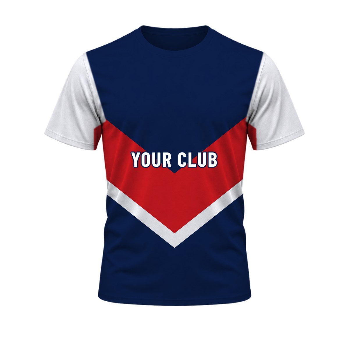 League V Rugby League Jersey: sublimated rugby league design, front view