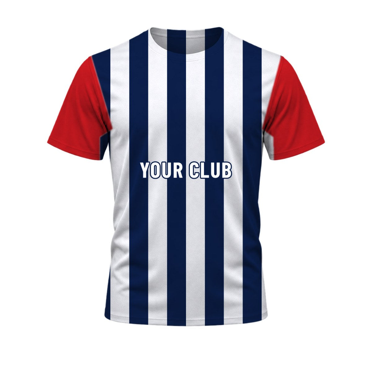 Pinstripe Classic Soccer Jersey: sublimated soccer design, front view