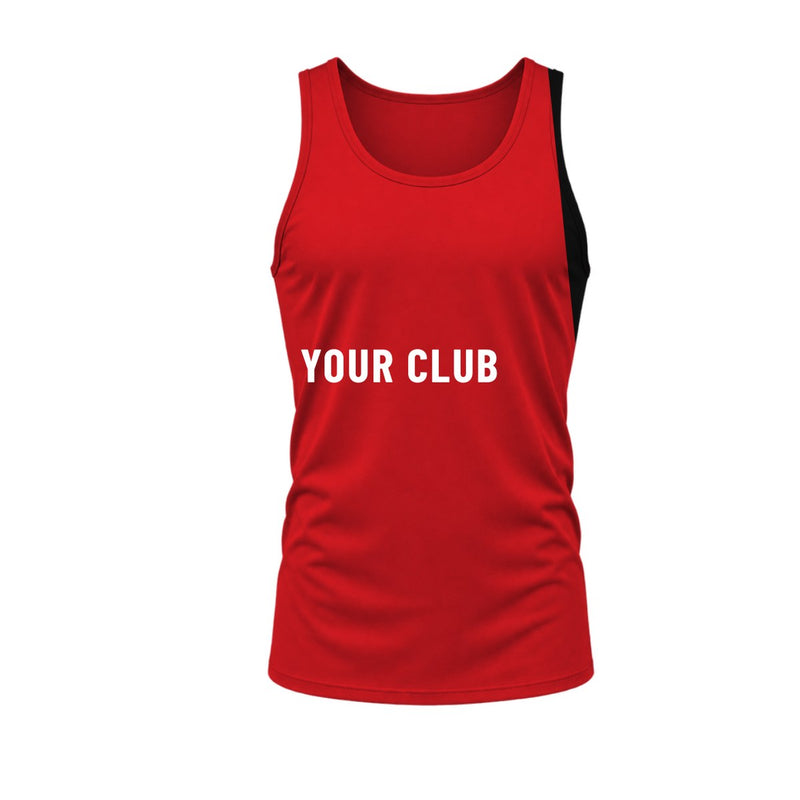 Side Stripe Basketball Singlet: sublimated basketball design, front view