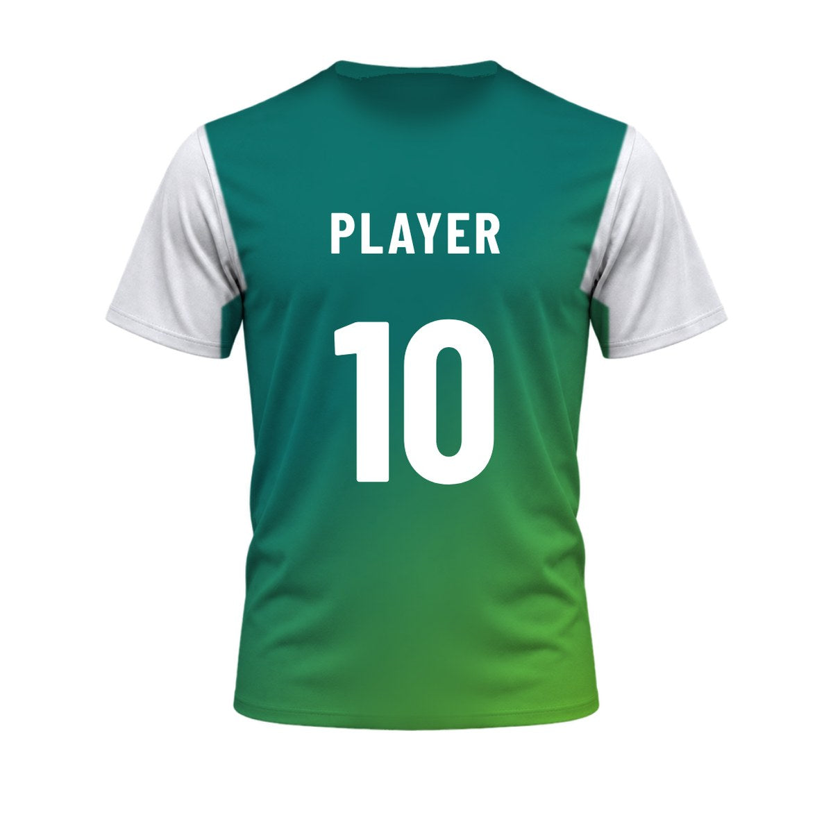 Touch Fade Touch Football Shirt: sublimated touch football design, back view