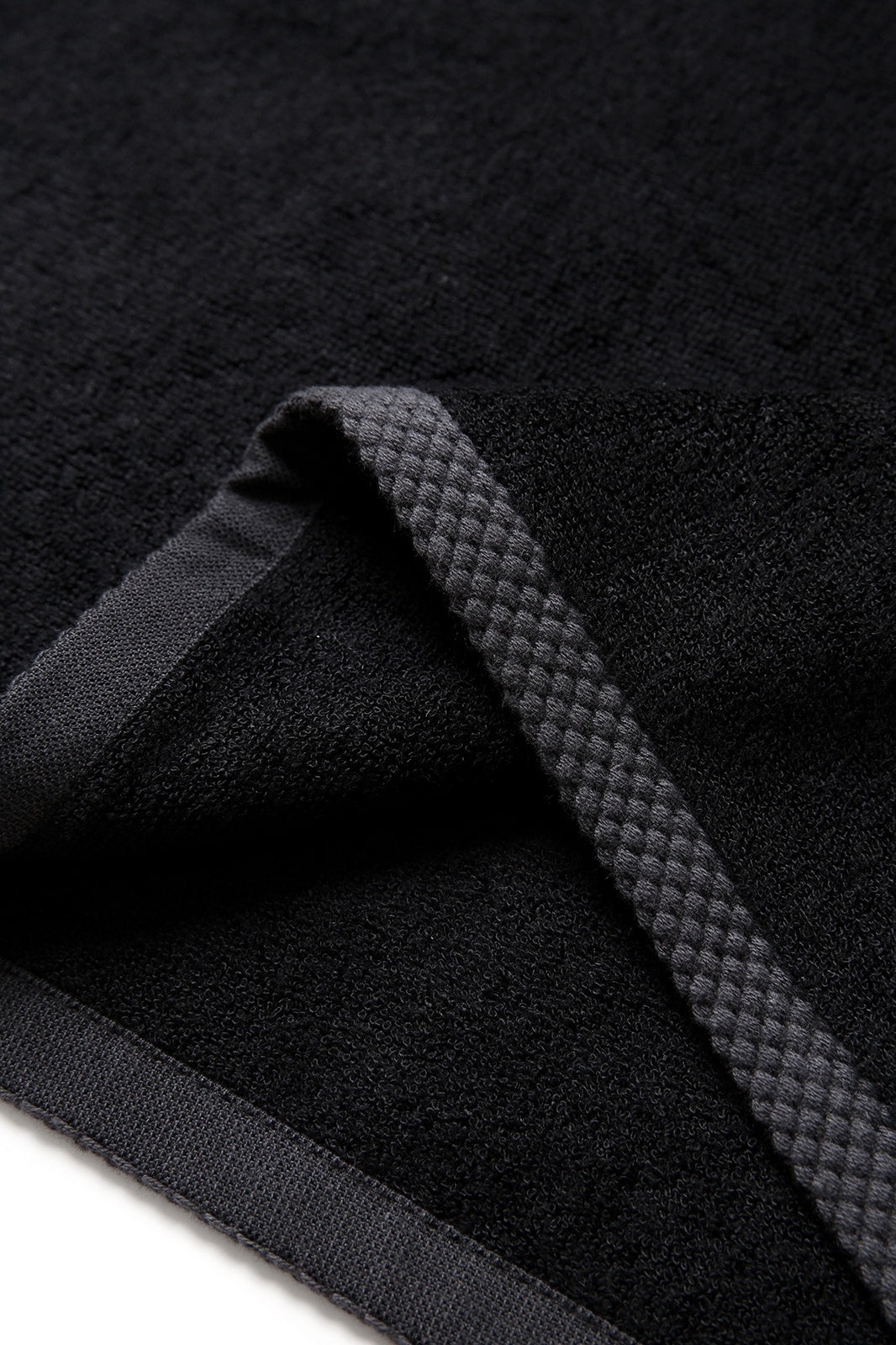 Bamboo Golf Towel with plastic hook - Black - View