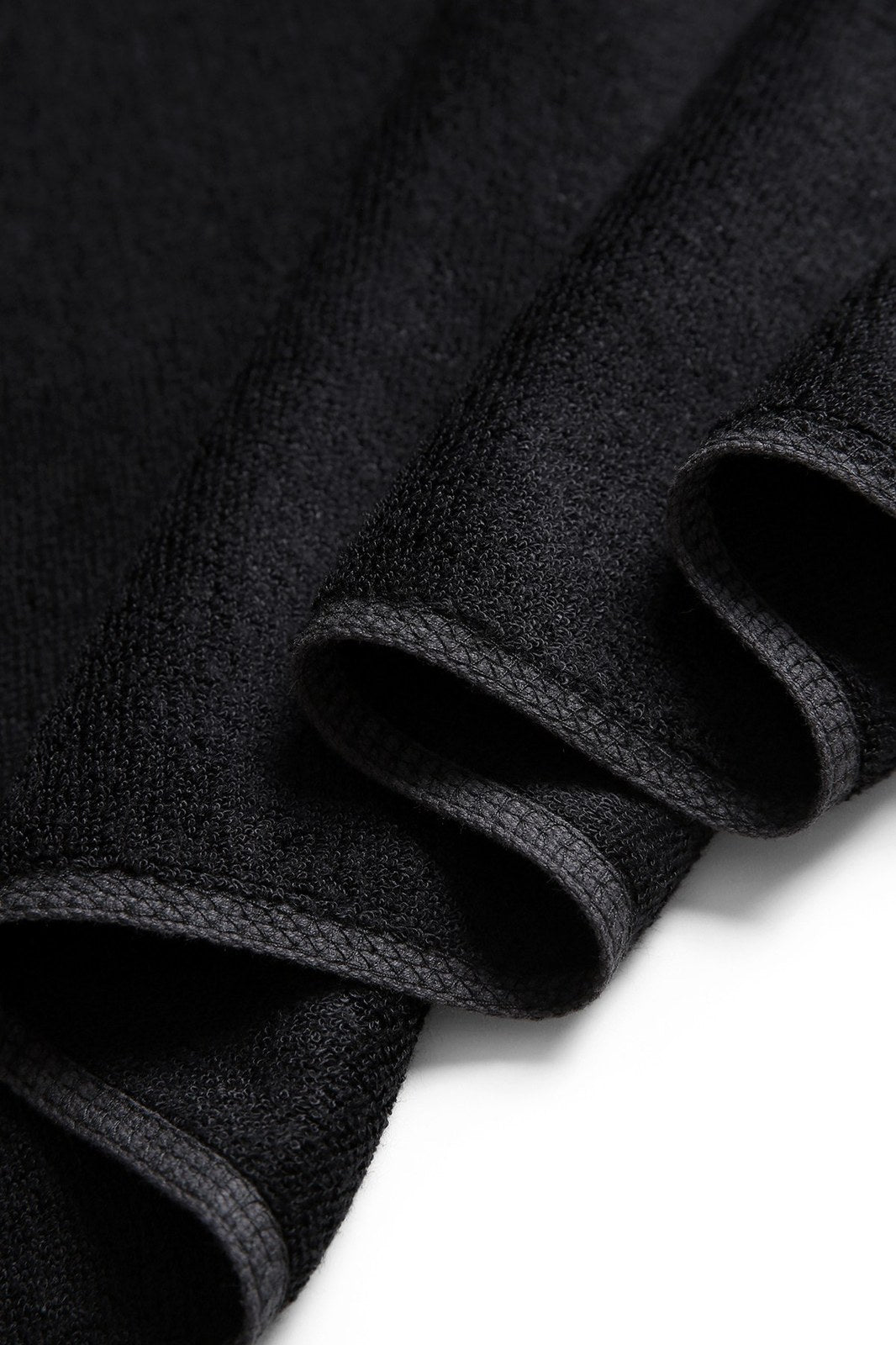 Bamboo Golf Towel with plastic hook - Black - View