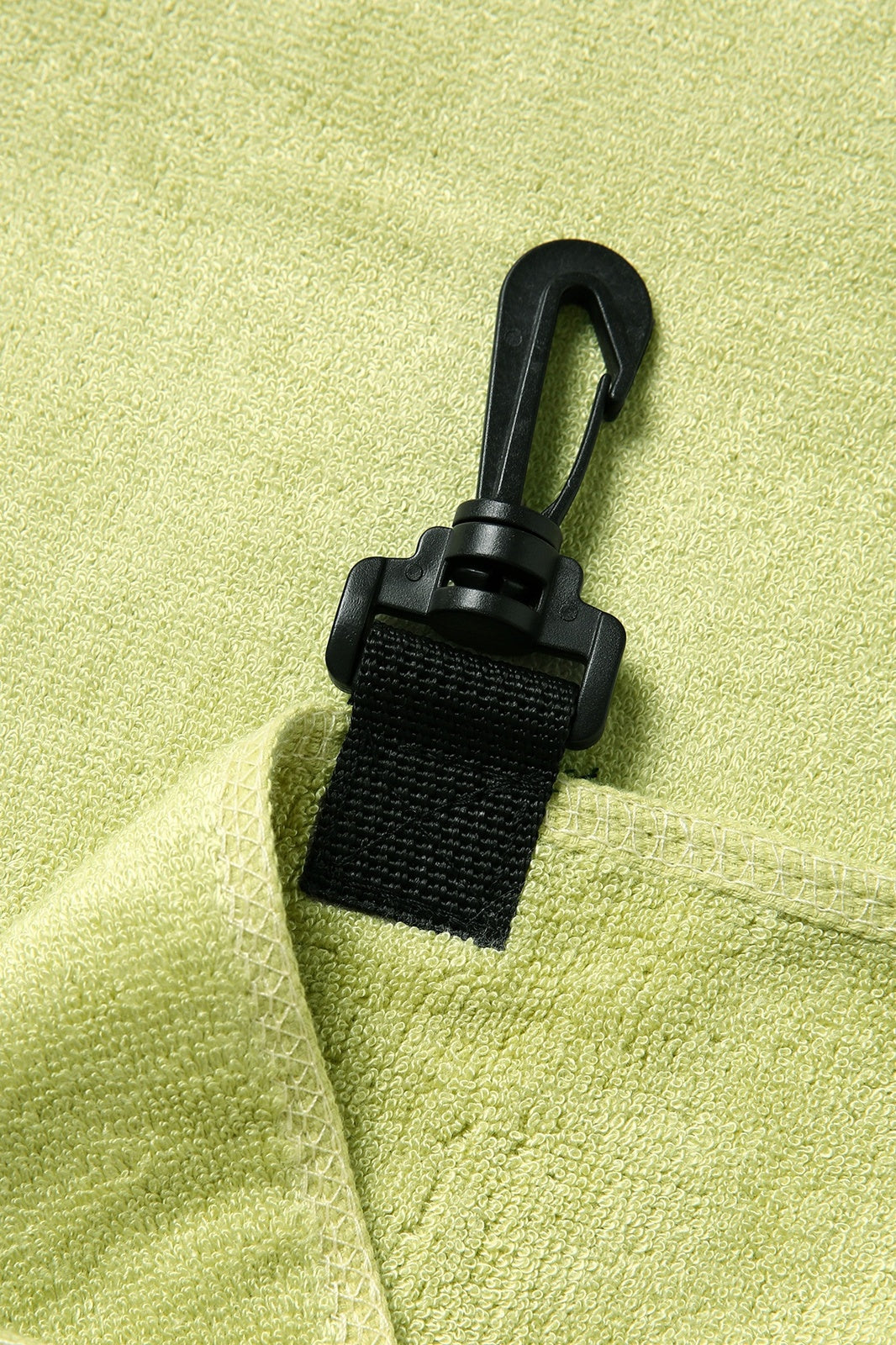 Bamboo Golf Towel with plastic hook - Lime - View