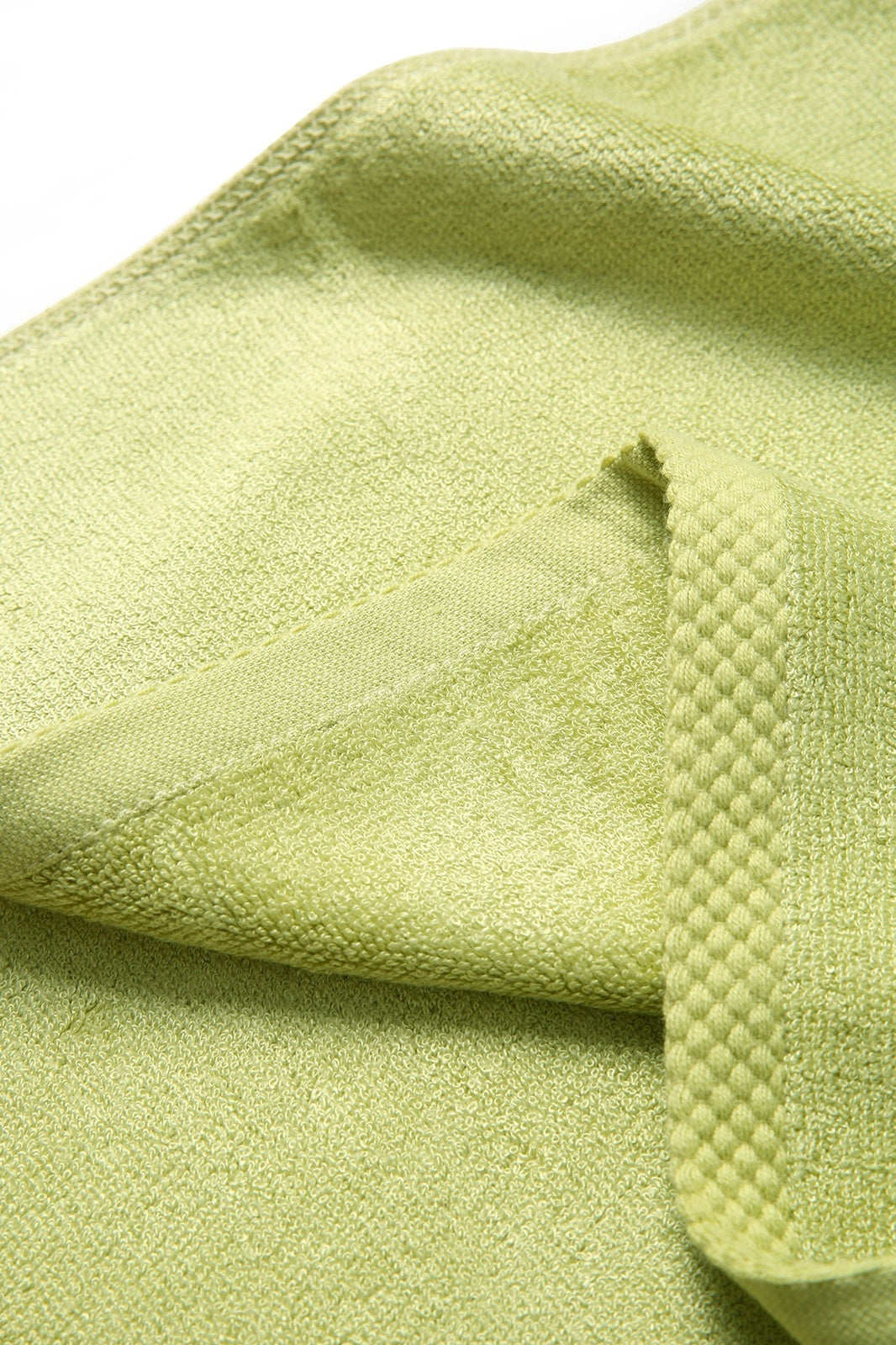 Bamboo Golf Towel with plastic hook - Lime - View