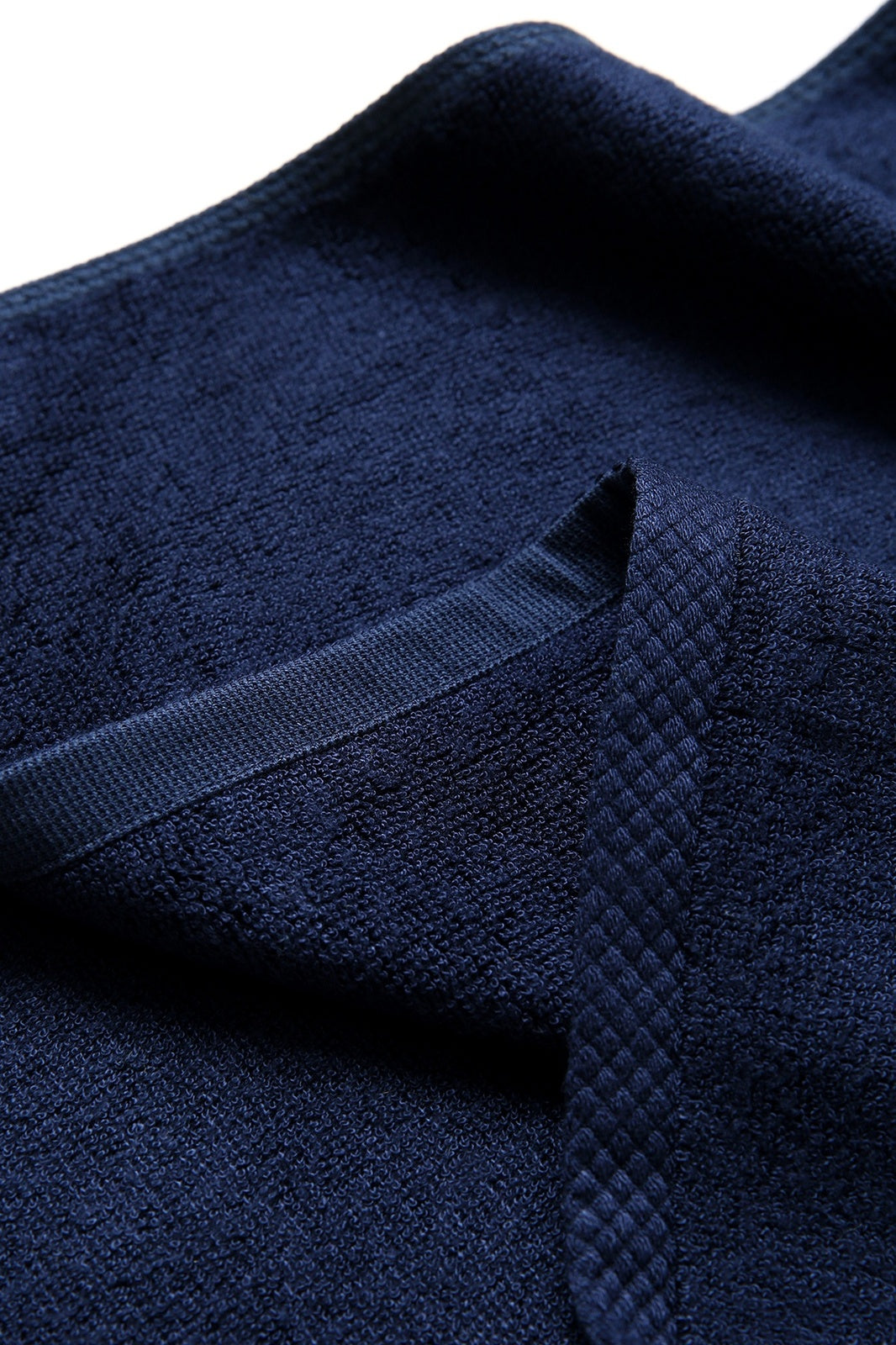 Bamboo Golf Towel with plastic hook - Navy Blue - View