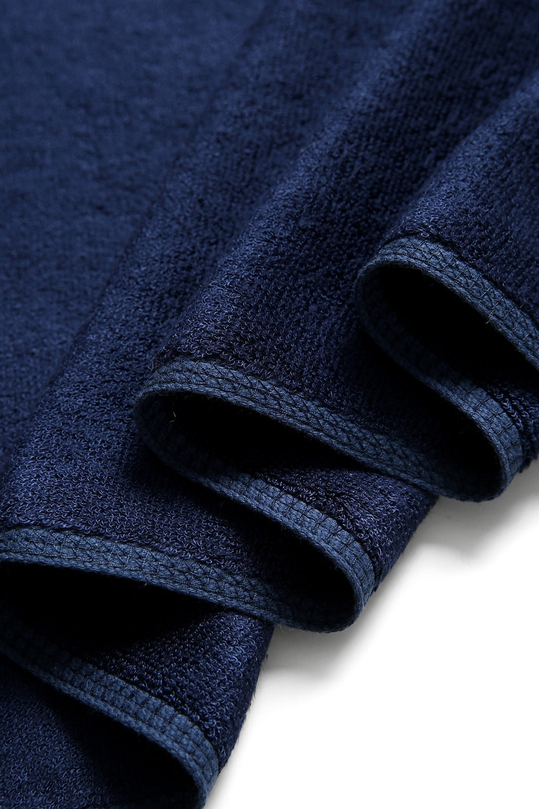 Bamboo Golf Towel with plastic hook - Navy Blue - View