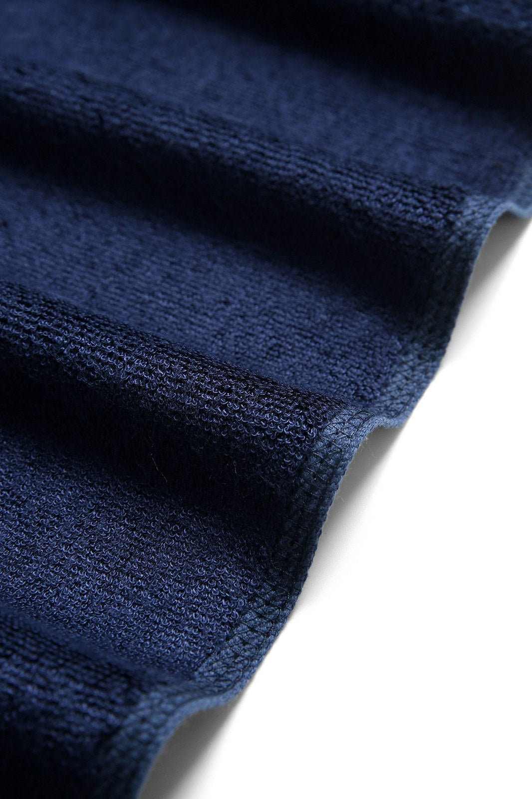 Bamboo Golf Towel with plastic hook - Navy Blue - View