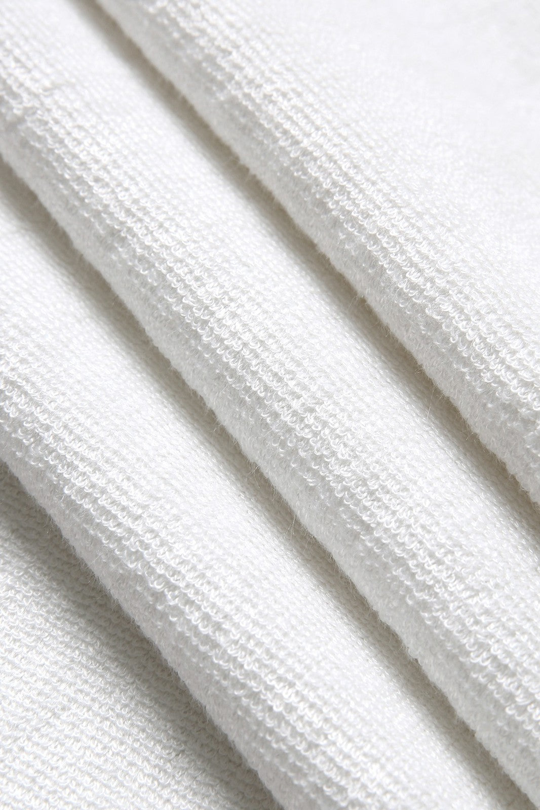 Bamboo Golf Towel with plastic hook - White - View