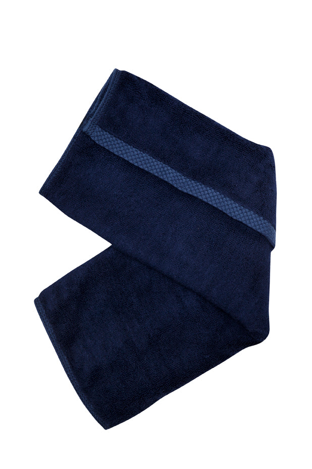 Bamboo Hand Towel - Navy Blue - Front